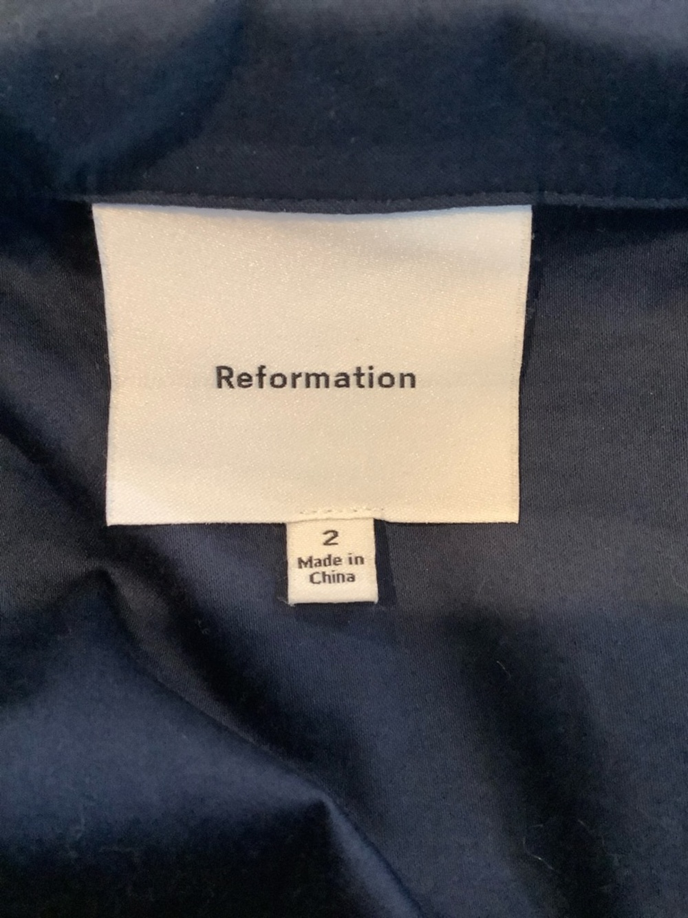 REFORMATION Blue Minimalist Sleeveless Nautical Capsule Button Down Blouse 2 - Picture 5 of 7